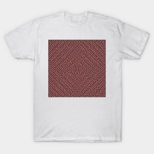 Concentric Squares Turing Pattern (Rose Gold) T-Shirt